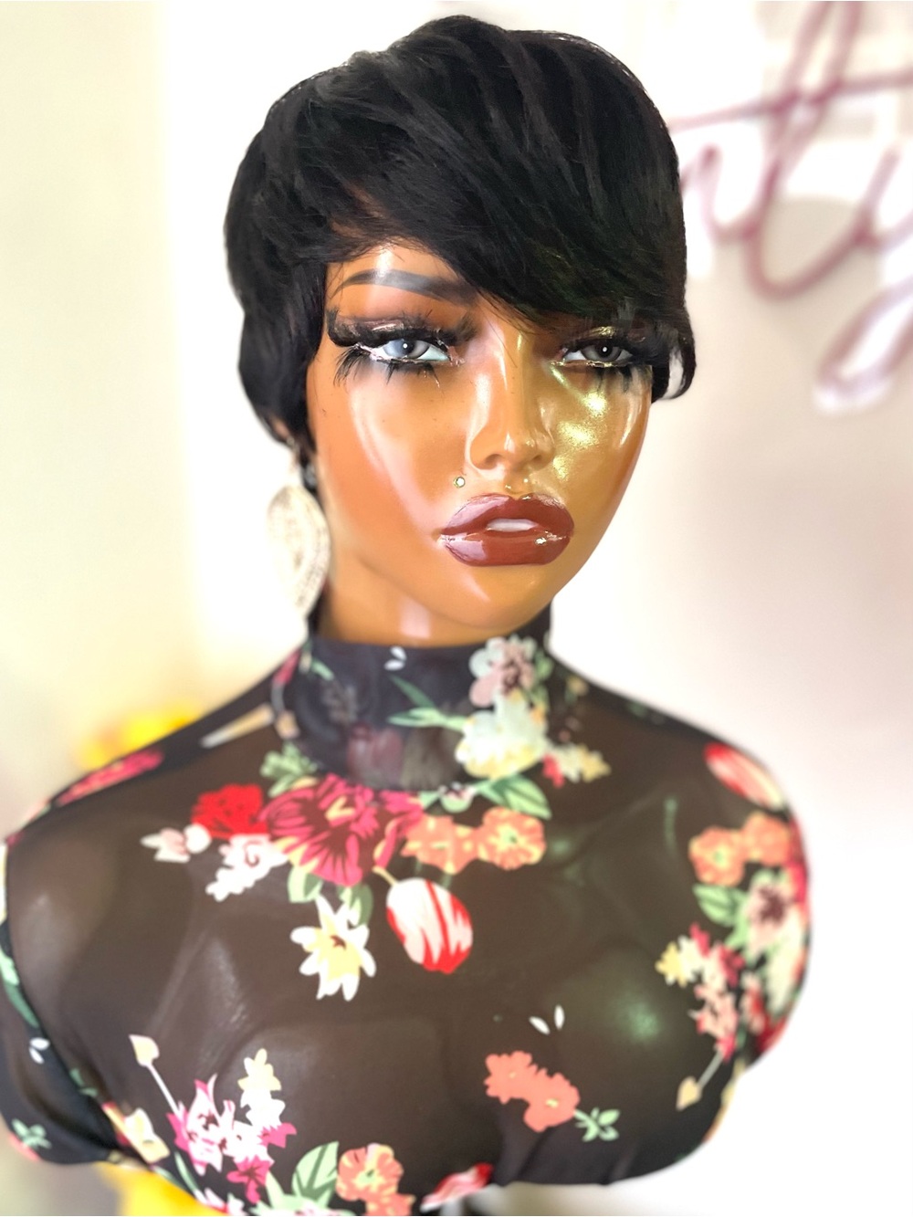 Short 100% Human Hair Pixie Cut Wig